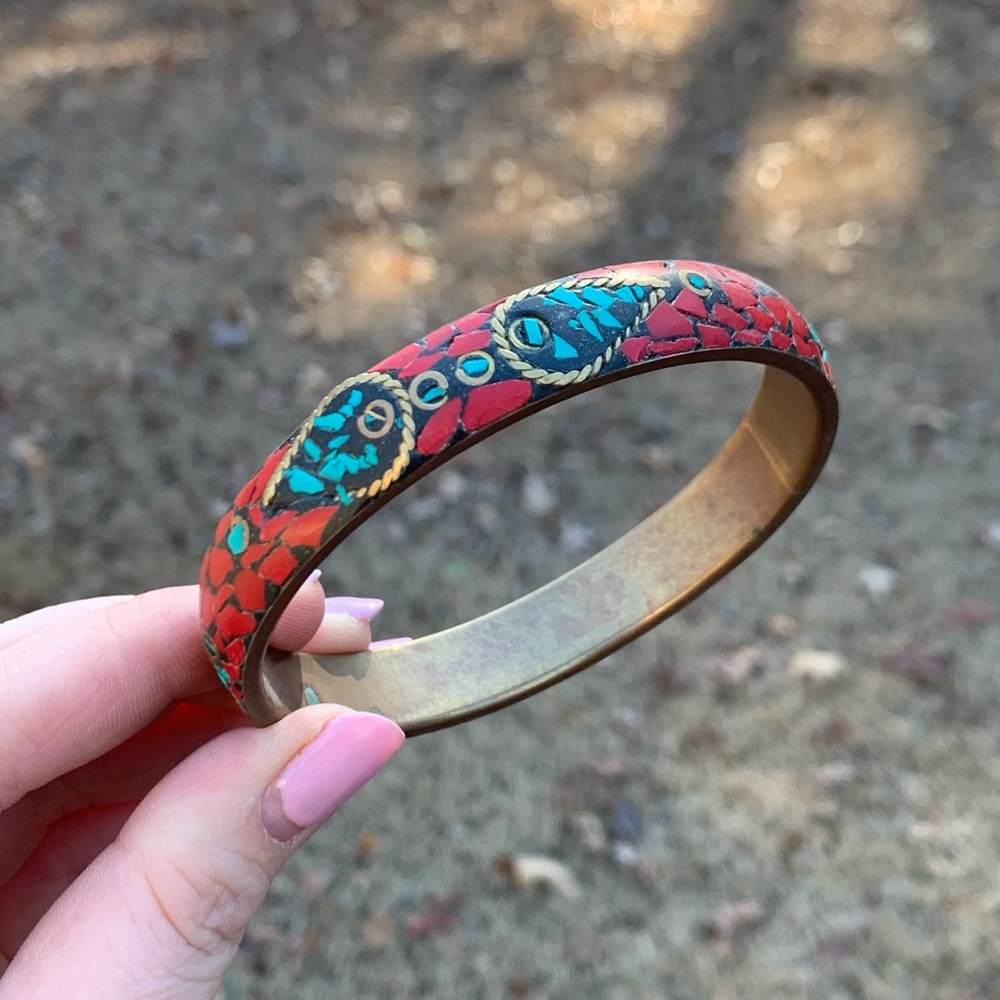Mosaic Stone Bangle - Picture 10 of 10